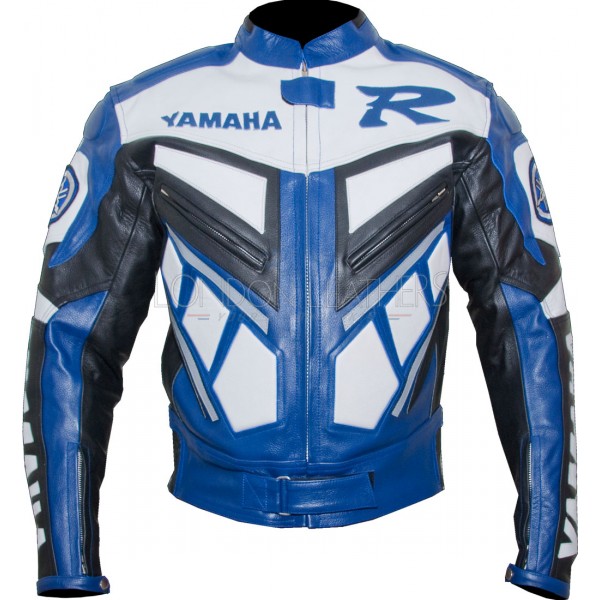 Yamaha Classic Blue Motorcycle Leather Jacket Yamaha Classic Blue Motorcycle Leather Jacket